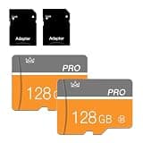 128GB Micro Memory Card,TF Card with Adapter Class 10 High Speed for Camera,Smartphone,Tablet,Personal Computer(2-Pack)