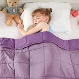 yescool Weighted Blanket 7 Pounds Weighted Lap Blanket, Heavy Blanket, Weighted Throw Blanket for 60-80lbs, 40"x60",Purple