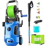 Commowner Pressure Washer 4800PSI, Power Washer with with 33ft Pressure Hose, 4 Nozzle and Foam Cannon, Powerwashers for Home, Cars, Patio, Blue
