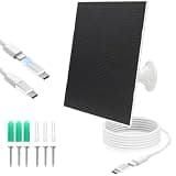 4W Solar Panel for Security Camera,Type C&Micro Solar Panel Charger for Rechargeable Battery Powered Outdoor Camera,Adjustable Mount Solar Panels 9.8ft Cable (1Pack)