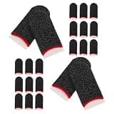 HOLIDYOYO 20 Pair Gaming Finger Sleeves Touch Sensitivity and Sweatproof Fiber Material, Breathable Thumb Gloves for Mobile Phone and Tablet Gaming Accessories