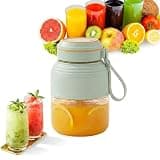 1300ML Portable Wireless Juicer Cup,38 Blade Electric Wireless Juicer,With Double Lid,Fresh Juice Portable Blender,Household Large Capacity Blender Cup For Fruits & Vegetables ，Green 1PC