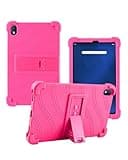 for Onn 7 Inch 2026 Tablet Case,BOVUGAC Adjustable Stand Shockproof Easy Installation Silicone Protective Shell for Onn 7" Case Cover.(Rosered)