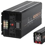VTCMKAZYT Pure Sine Wave Power Inverter 6000 Watt 12V 24V 48V DC to 110V/220V AC Converter 2 Outlets Car with USB Port(12Vto220V)