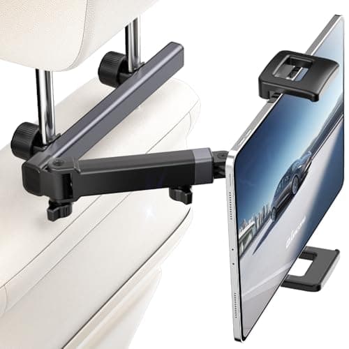 eSamcore for iPad Holder for Car Backseat Kids, Dual 180° Fold Headrest Tablet Holder, 1.57" Thick Case Friendly Tablet Car Mount, Must Haves Car Accessories for Moms, Fits 5”-11” Phone & Tablets