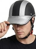 FROFILE Adult Baseball Cap Helmet - Urban Style for Golf, Low Profile Urban Commute PU Retro Leather Hat for Men & Women (22.8-24.4 in/ 58-62 cm, Silver)