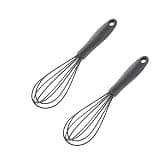 Manual Cream Mixer Beater、Manual Whisk、Kitchen Whips、Kitchen(2pcs Grey)