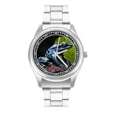 NTVOWPZO Three-Hand Analog Stainless Steel Watches for Men Easy Reader