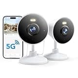 [5G & 2.4G] Indoor/Outdoor Security Camera for Home, Baby/Elder/Dog/Pet Camera with Phone App, Wi-Fi Camera w/Spotlight, Color Night Vision, 2-Way Audio, 24/7, SD/Cloud Storage, Work w/Alexa, 2Pack