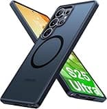 TORRAS Magnetic Shockproof for Samsung Galaxy S25 Ultra Case, Fit for MagSafe, 4X Military Grade Protection, Translucent Slim Case for Samsung S25 Ultra Case Anti-Fingerprint Anti-Scratch, Black