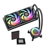 EKWB EK-Nucleus AIO CPU Cooler CR240 Lux with Thermal Grizzly KryoSheet Thermal Pad Bundle, AMD AM5, Black, TR-85167-99083