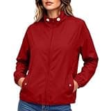 maisdgop Windbreaker Jacket Womens Casual Windbreaker Short Rain Jacket