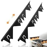 Stainless Steel Stove Gap Covers (2PCS), Stove Gap Filler for Kitchen Oven Counter Side Gap, Range Trim Kit, Easy Clean and Heat Resistant, Adjustable Length 13.8" to 27.5" 1