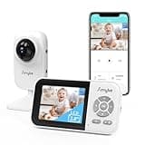 Simyke Upgrade Video Baby Monitor with Camera,1200ft Long Range,APP,2.8" Display, Auto Night Vision,5 Lullabies,Sound Monitor,Feeding Timer,2-Way Talk,for Baby/Elderly/Pet,VOX/ECO,Temperature Sensor