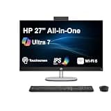 ME2 Customized All-in-One Desktop, Created Using HP 27 AI PC 27" Touchscreen IPS FHD Display (Intel Ultra 7-255U, FHD+IR Webcam, 32GB/64GB DDR5, 1TB/2TB SSD, Win 11 Home)