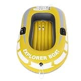 Drfeify Inflatable Kayak, PVC 1 Person Rowing Air Boat Fishing Drifting Diving, with Double Valve for Fast Inflation, for Outdoor Water Sports