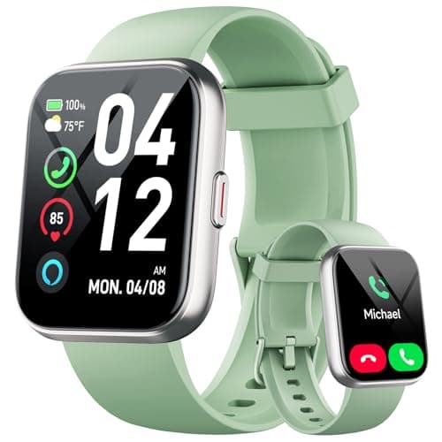 Smart Watches for Men Women (Android/iPhone), 1.85" HD Smart Watch with Calls/Messages/Notifications, Fitness Tracker Sleep/Heart Rate/SpO2 Monitor, 3ATM Waterproof 120+ Sports Modes, 10 Day Battery