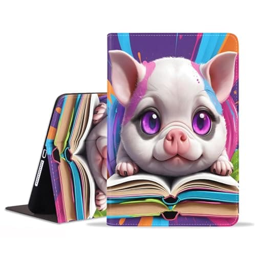 stmedazm Case for Samsung Galaxy Tab A11 Plus (2025) / A9 Plus (2023) 11 Inch, Premium PU Leather Folding Stand Cover with Auto Wake/Sleep - Cute Piglet