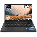 HP 2026 17.3" Copliot AI Laptop for Home and Business, Intel Core Ultra 5, 32GB DDR5 RAM, 1TB PCIE SSD, Wi-Fi 6, Long Battery, Fast Charging, with 5 in 1 Hub