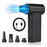 Compressed Air Duster-150000RPM Super Power Electric Duster, 3-Gear Turbo Fan，Rechargeable Cordless Air Blower with，for Snow, Leaves, Computer, Keyboard, Outdoor, House and Car Cleaning
