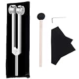 Resonance 128 Hz Weighted Tuning Fork Medical-Grade Tuning Forks for Healing-Professional Tuning Fork C128 with Mallet Essential Yoga and Meditation Accessories