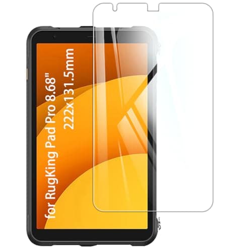 Kepuch 2 Pack Tempered Glass Screen Protector Transparent Compatible for Ulefone RugKing Pad Pro 8.68" 222x131.5mm