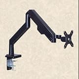 UIYTJRT Height Adjustable Tilt and Swivel Monitor Arm - Monitor Mount Adjustable Bracket, Ergonomic Monitor Stands Fits 17-32in Flat and Curved Screens, 75x75/100x100mm,Black