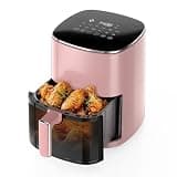 OLIXIS 12-in-1 Air Fryer 6.34 Quarts, Visable Airfryer with Window, 400°F, Roast, Reheat, Dehydrate, Bake, Steam, Fries, Custard, Chicken, Wings, Sea Food, Vegetabels, Fairy Pink