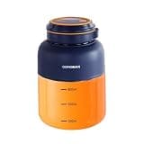 OUMEIBAN Portable Wireless Electric Juicer Cup, 800ml, Navy Blue and Orange