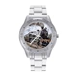 NTVOWPZO Three-Hand Analog Stainless Steel Watches for Men Easy Reader