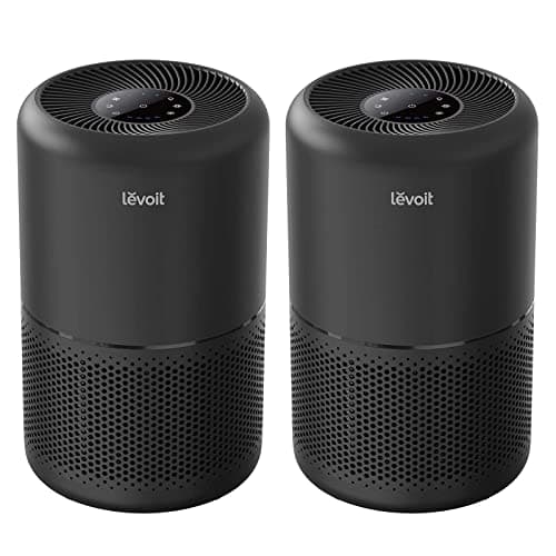 LEVOIT Air Purifier for Home Allergies Pets in Bedroom, Covers Up to 1073 ft² by 56W High Torque Motor, AHAM VERIFIDE, 3-in-1 Filter, HEPA Sleep Mode, Remove Dust Smoke Odor, Core300-P, Black, 2 Pack