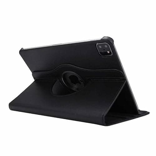 Generic case Compatible with 5 th Generation iPad 9.7 2017 (Color: Black) Leather Rotate Flip Hard Back Case