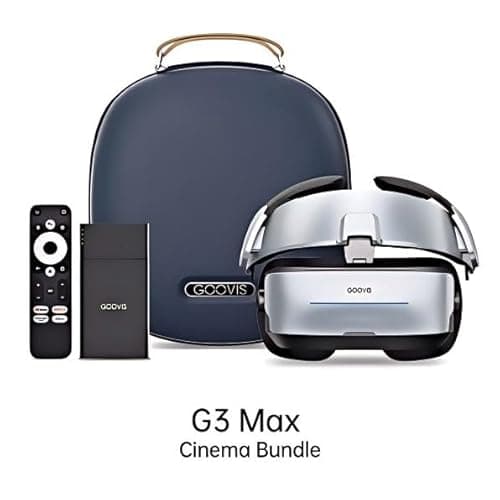 GOOVIS G3 MAX Cinema Bundle, 2.5K Micro-OLED Personal Cinema Headset, 1000" IMAX, 120Hz, Blu-ray 3D, Diopter Adjustment +2.0D to -7.0D, IPD 58-74mm, with Custom Protective Travel Case