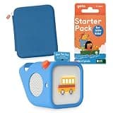 YOTO Player Bundle + Starter Pack for Little Kids + Adventure Jacket & Card Case in Blue Bird - Kids Screen-Free Bluetooth Audio Player, All-in-1 Travel Device for Stories Music Podcasts White Noise
