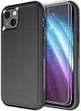 Diverbox for iPhone 15 Plus Case [Shockproof] [Dropproof] [Tempered Glass Screen Protector ],Heavy Duty Protection Phone Case Cover for Apple iPhone 15 Plus 6.7 inch (Black-3in1)