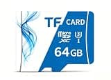 64GB Memory Card, High Speed TF Card UHS-I U3 Memory Card for Dash Cam, Security Camera, Drone, Tablet, and Smartphone, Includes Adapter (Blue-1pc)