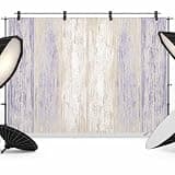 Lavender Purple Wooden Backdrop 12x8ft Farmhouse Brown Vintage Distressed Photography Backdrop Photoshoot Background Tapestry Banner for Birthday Baby Shower Decoration Party Video Photo Studio Props