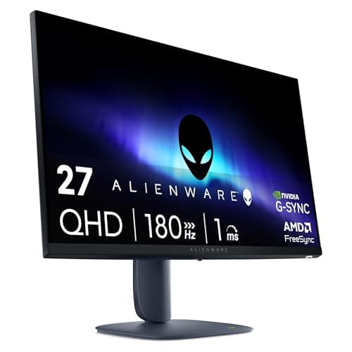 Alienware 27 Gaming Monitor - AW2725DM - 27-inch QHD 180Hz 1ms Display, IPS, NVIDIA G-SYNC, AMD Freesync, VESA AdaptiveSync.
