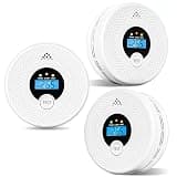 3-Pack Home Monitoring Device with Test & Silence Button, Battery Powered Indoor Monitor Combo for Home