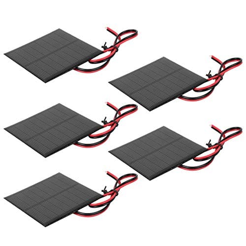 Aumotop EasytoInstall Solar Panel Pack of 5 for Solar Landscape Lights, Portable 4V 160mA Power Panel for Toys, Design