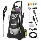 Sun Joe SPX3000-XT1 XTREAM 2,500 PSI Pressure Washer with 14.9A Motor, Includes 4 Quick-Connect Nozzles, High-Pressure Hose, Garden Hose Adapter, and 35-Foot Power Cord