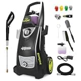 Sun Joe SPX3000-XT1 XTREAM 2,500 PSI Pressure Washer with 14.9A Motor, Includes 4 Quick-Connect Nozzles, High-Pressure Hose, Garden Hose Adapter, and 35-Foot Power Cord