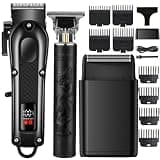 OIYO Hair Clippers Set for Men, Hair Clippers & Trimmers & Electric Foil Shaver, Hair Cutting Tools for Home Haircuts, Fading, Beard Trimming, Suitable for Beginners