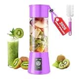 Portable Blender for Smoothies & Shakes - Personal Blender with 12Oz Traveling Cup, BAP Free, 6 Stainless Steel Blades, Freshly Squeezed for Office/Picnic/Sports
