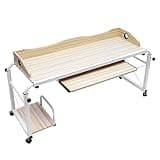 HAOREBAIYU Steel Recliner Table,Laptop Tray with Height and Length Frame Adjustmen,Freestanding Rolling Computer Desk for Bedroom,Living Room,Study,Office