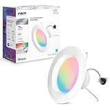 Feit Electric Smart Recessed Downlights, 5-6 Inch, Wi-Fi LED, Dimmable Color-Changing, 1000 Lumens, 11.1W (75W Equivalent), Voice & App Control, Daylight to Soft White, 50,000 Hour Lifespan