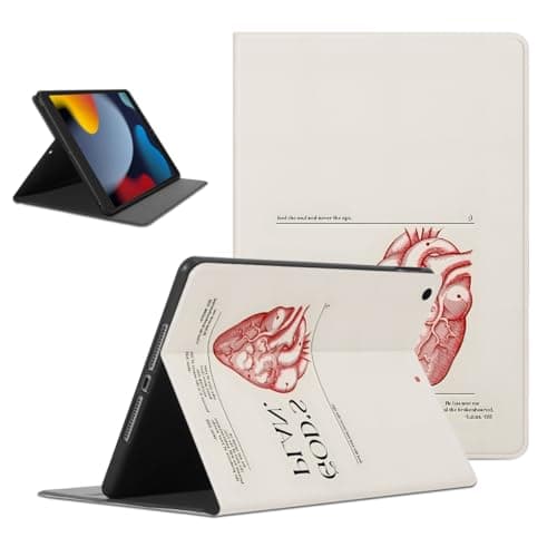 Mrtponk Stylish Jesus Christian God's Plan Tablet Case for iPad 4 Case 9.7 Inch,Heart Pattern for Women Men Protective Cover Flip PU Leather Stand Funda
