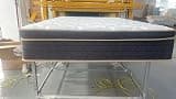 12 Inch King Size Pocket Spring Mattress in a Box,White Knit Cover with Certified Safe Foam, Chic Gray Side Panels, Compressed for Effortless Luxury Setup.