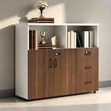 YCZYCZ Lateral File Cabinet with Lock, Metal Office Storage Cabinet, 2 Drawer Lateral File Cabinets for Home Office, A4 Letter Size, Heavy Duty Steel Filing Cabinet for Documents Storage