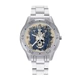 NTVOWPZO Three-Hand Analog Stainless Steel Watches for Men Easy Reader
